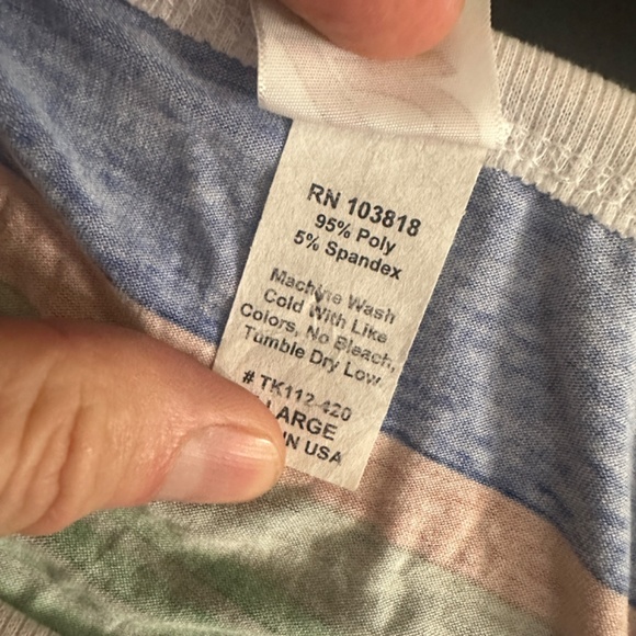 Pistol Pete Striped Tank Top XL Gently worn 95% polyester/5% spandex 20" armpits - Picture 4 of 4